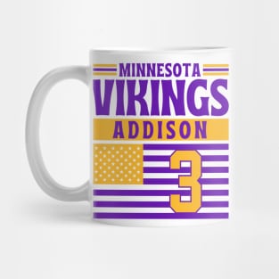 Minnesota Vikings Addison 3 American Flag Football Mug